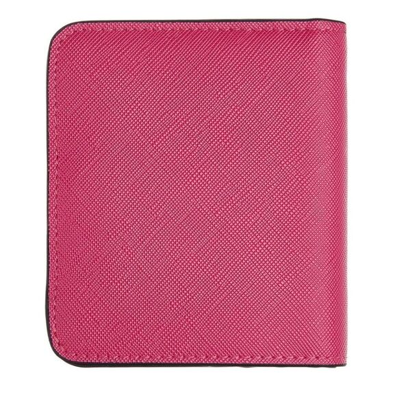 Hot Pink Leather Compact Wallet - Picture 3 of 5